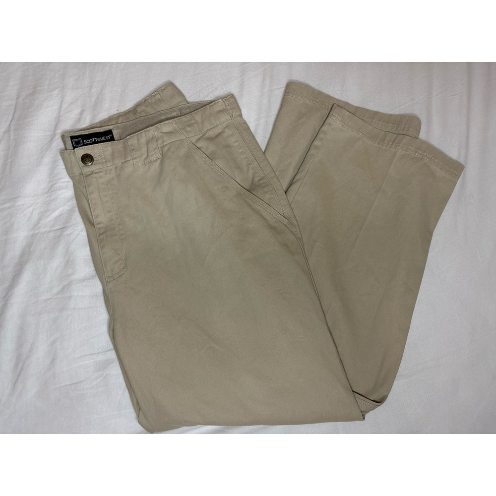 SCOTTeVEST Hidden Cargo Pants 2.0 Men's 40x30 Khaki‎ Tan Tactical TEC Adjustable